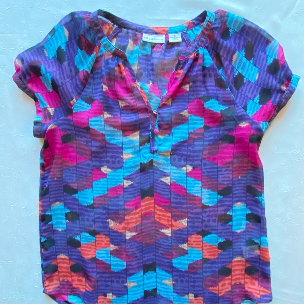 Liz Claiborne Sheer Top w/Cami Size M